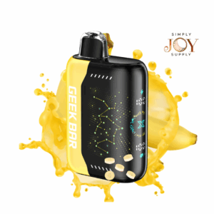 Geek Bar Pulse X 25000 disposable vape, sleek black design with digital screen, long-lasting 25000 puffs, wholesale bulk supply by Simply Joy Supply.